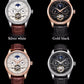 LIGE Automatic Tourbillon Watch | Genuine Leather Skeleton Mechanical Timepiece