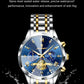 POEDAGAR Luxury Men's Chronograph | Luminous Waterproof Stainless Steel Watch