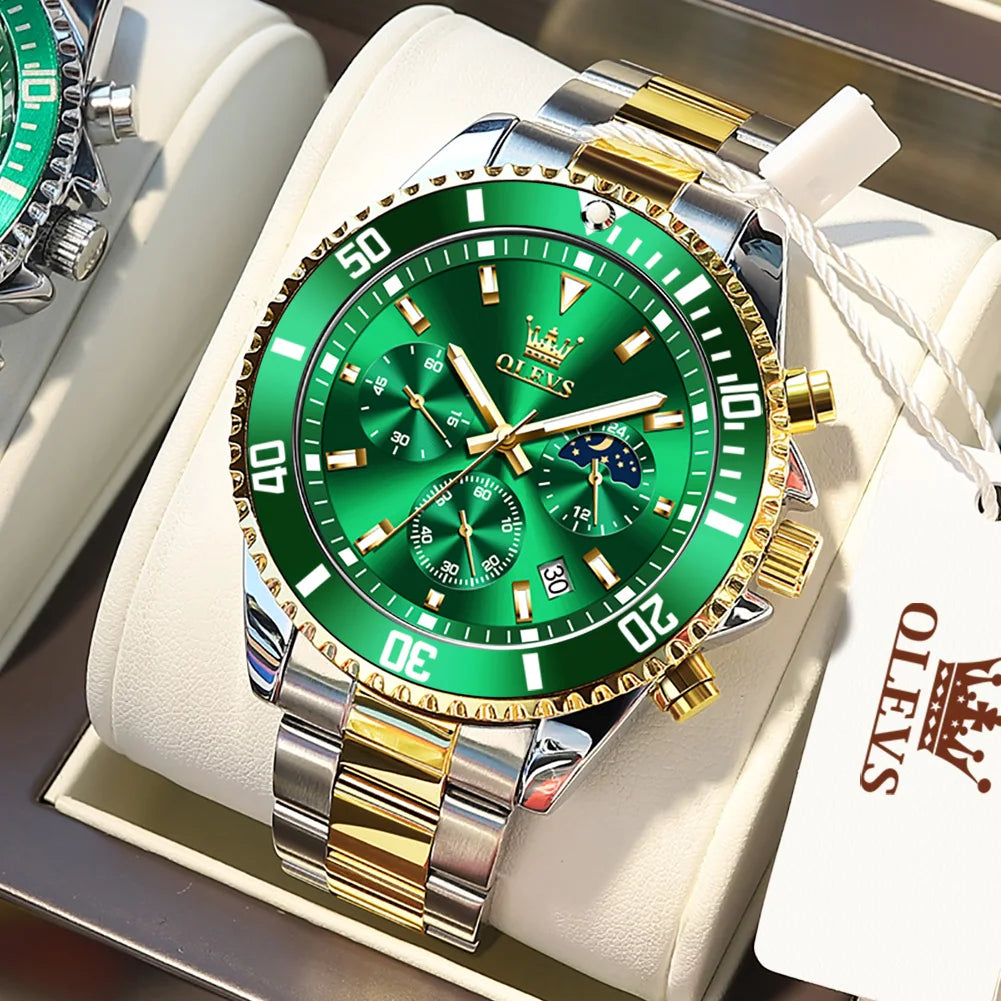 OLEVS Royal Chrono Limited Edition | Luxury Watch & Bracelet Gift Set