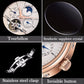 LIGE Automatic Tourbillon Watch | Genuine Leather Skeleton Mechanical Timepiece