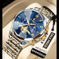POEDAGAR Luxury Men's Chronograph | Luminous Waterproof Stainless Steel Watch