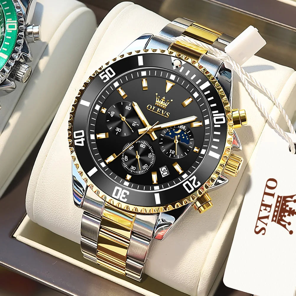 OLEVS Royal Chrono Limited Edition | Luxury Watch & Bracelet Gift Set