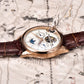 LIGE Automatic Tourbillon Watch | Genuine Leather Skeleton Mechanical Timepiece