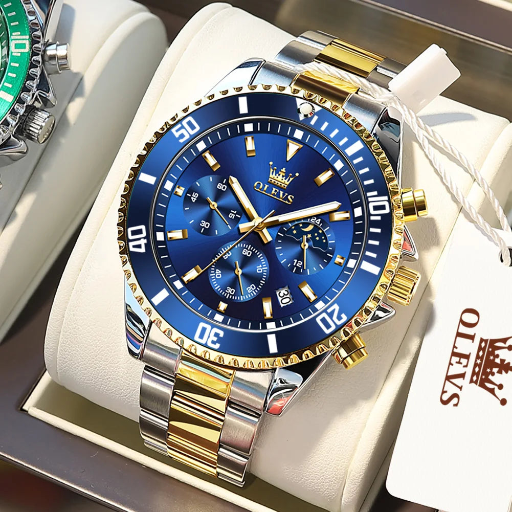 OLEVS Royal Chrono Limited Edition | Luxury Watch & Bracelet Gift Set