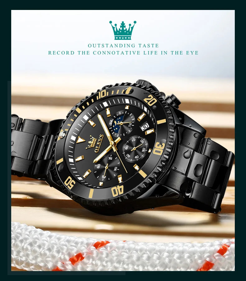 OLEVS Royal Chrono Limited Edition | Luxury Watch & Bracelet Gift Set