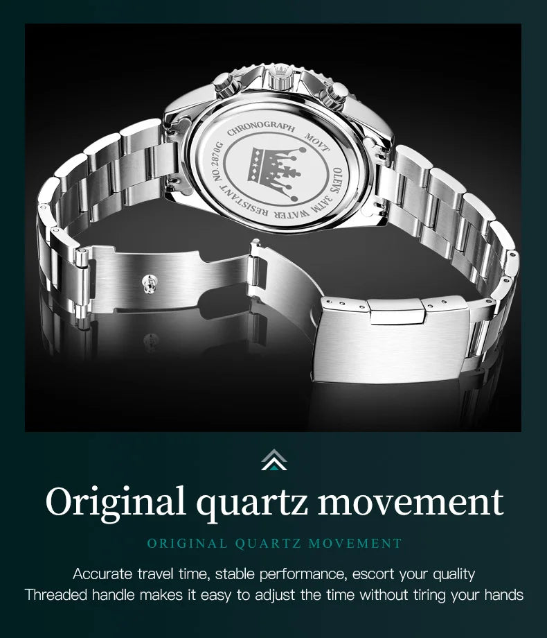 OLEVS Royal Chrono Limited Edition | Luxury Watch & Bracelet Gift Set