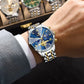 POEDAGAR Luxury Men's Chronograph | Luminous Waterproof Stainless Steel Watch