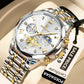 POEDAGAR Luxury Men's Chronograph | Luminous Waterproof Stainless Steel Watch