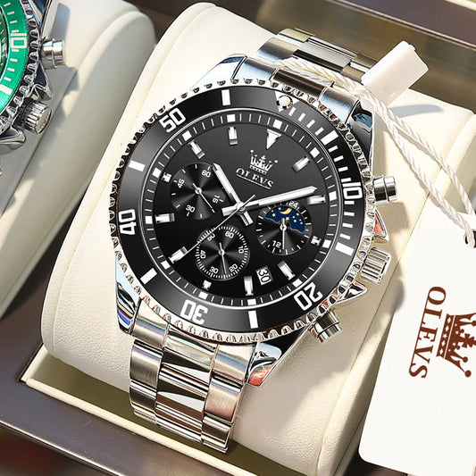 OLEVS Royal Chrono Limited Edition | Luxury Watch & Bracelet Gift Set