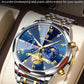 POEDAGAR Luxury Men's Chronograph | Luminous Waterproof Stainless Steel Watch