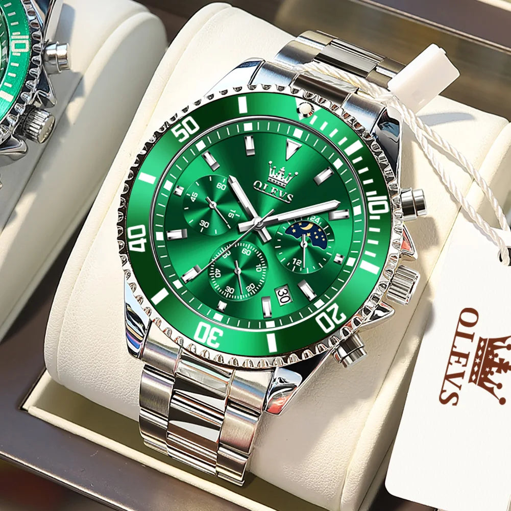 OLEVS Royal Chrono Limited Edition | Luxury Watch & Bracelet Gift Set