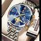 POEDAGAR Luxury Men's Chronograph | Luminous Waterproof Stainless Steel Watch