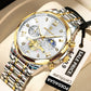 POEDAGAR Luxury Men's Chronograph | Luminous Waterproof Stainless Steel Watch