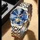 POEDAGAR Luxury Men's Chronograph | Luminous Waterproof Stainless Steel Watch