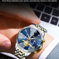 POEDAGAR Luxury Men's Chronograph | Luminous Waterproof Stainless Steel Watch