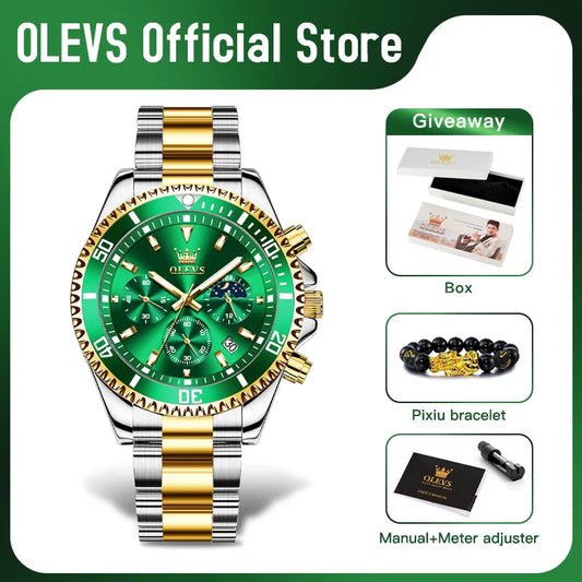 OLEVS Royal Chrono Limited Edition | Luxury Watch & Bracelet Gift Set